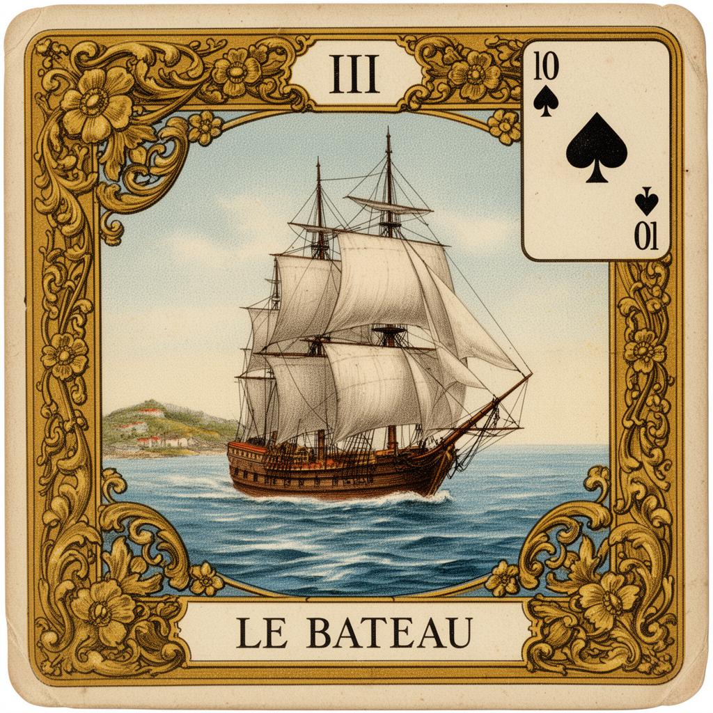 Carte du Petit Lenormand : Le Bateau